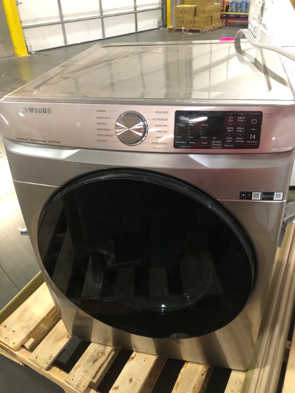 Photo 2 of 7.5 cu. ft. Smart Electric Dryer with Steam Sanitize+ in Champagne MODEL #: DVE45B6300C SERIAL #: CBE65BAW603280W