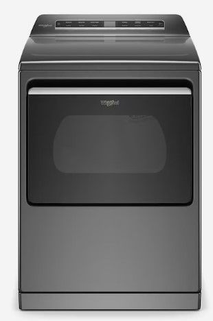 Photo 1 of Whirlpool Smart Capable 7.4-cu ft Steam Cycle Smart Electric Dryer (Chrome Shadow) ENERGY STAR MODEL #:WED8127LC SERIAL #: B08AG8DW326235J