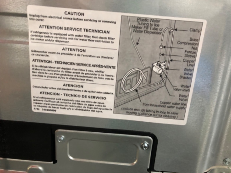 Photo 9 of **MINOR DENTS AND SCRATCHES SEE LAST TWO PHOTOS**
Frigidaire 18.3 Cu. Ft. Top Freezer Refrigerator MODEL #: FFTR1814WW SERIAL #:BA33026569
