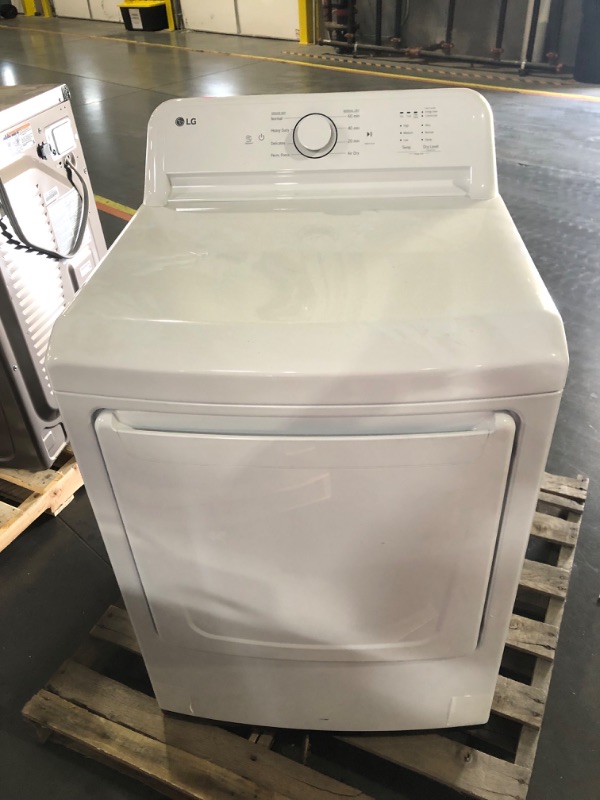 Photo 2 of 7.3 cu. ft. Ultra Large Capacity Rear Control Electric Energy Star Dryer with Sensor Dry MODEL #: DLE6100W SERIAL #: 306KWWZ4U289