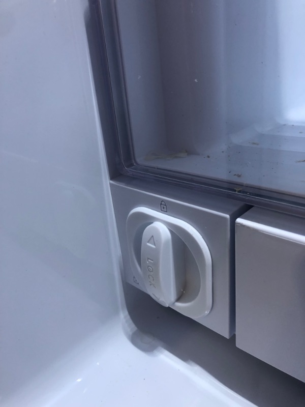 Photo 7 of *PREV USED-MINOR DENTS SEE NOTES*
22 cu. ft. Smart 3-Door French Door Refrigerator with External Water Dispenser in Fingerprint Resistant Stainless Steel MODEL #: RF22A4221SR SERIAL #: 0BA34BBW500879D