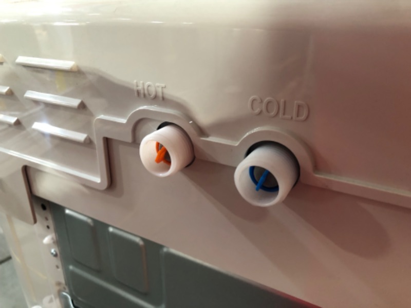 Photo 1 of Samsung 5.5-cu ft High Efficiency Impeller Smart Top-Load Washer (Ivory) ENERGY STAR Model #WA55A7300AE/US SERIAL #: 01H057BW603766V