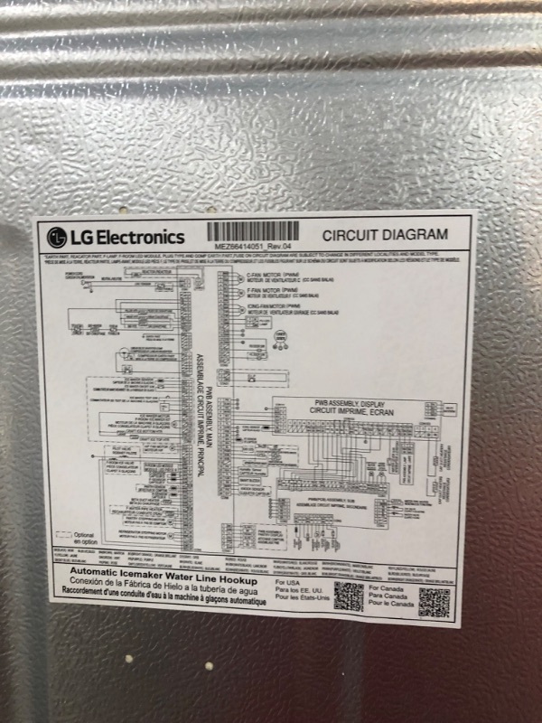 Photo 19 of 28 cu ft. Smart Double Freezer Refrigerator with Craft Ice™ MODEL #: LRMXS2806S SERIAL #: 307KRVQKU271