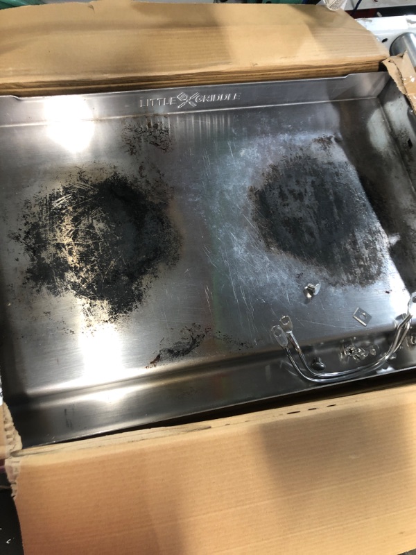 Photo 4 of ***HEAVILY USED AND DIRTY***
LITTLE GRIDDLE griddle-Q GQ230 100% Stainless Steel Professional Quality Griddle (25"x16"x6.5")