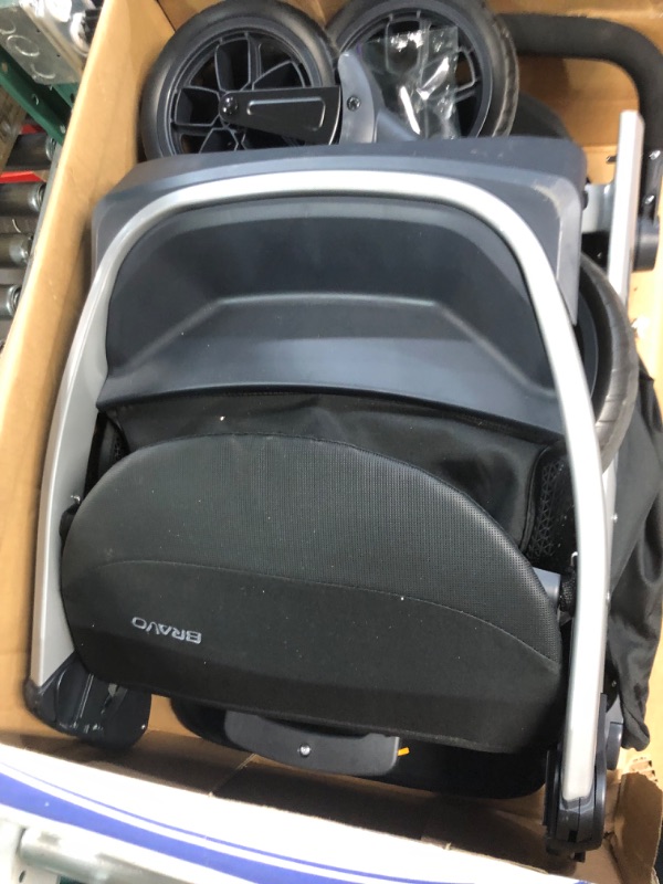 Photo 3 of Chicco Bravo Quick-Fold Stroller - Black | Black Bravo Stroller, Black