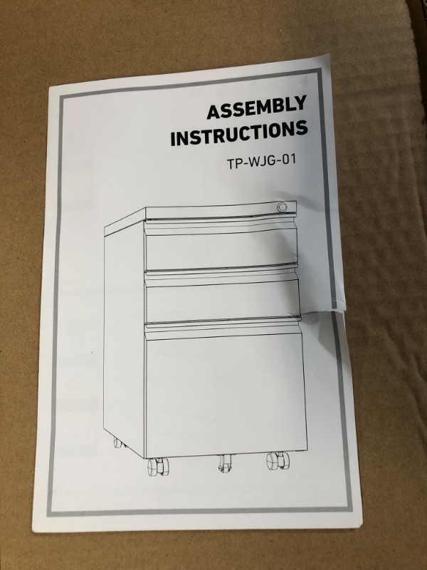 Photo 3 of DEVAISE 3 Drawer Mobile File Cabinet with Lock