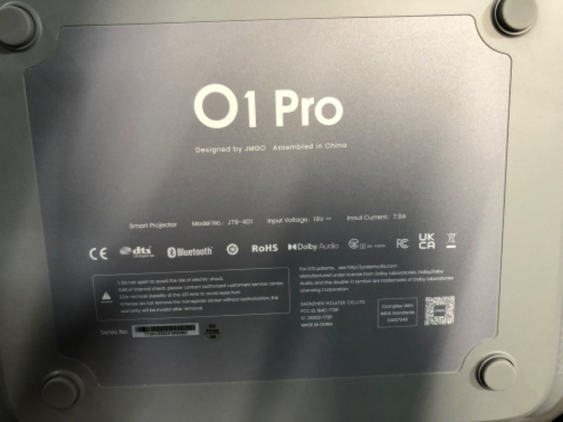 Photo 6 of JMGO O1 Pro 1080P FHD Ultra Short Throw Projector,1500ANSI Lumens, 4K Supported 