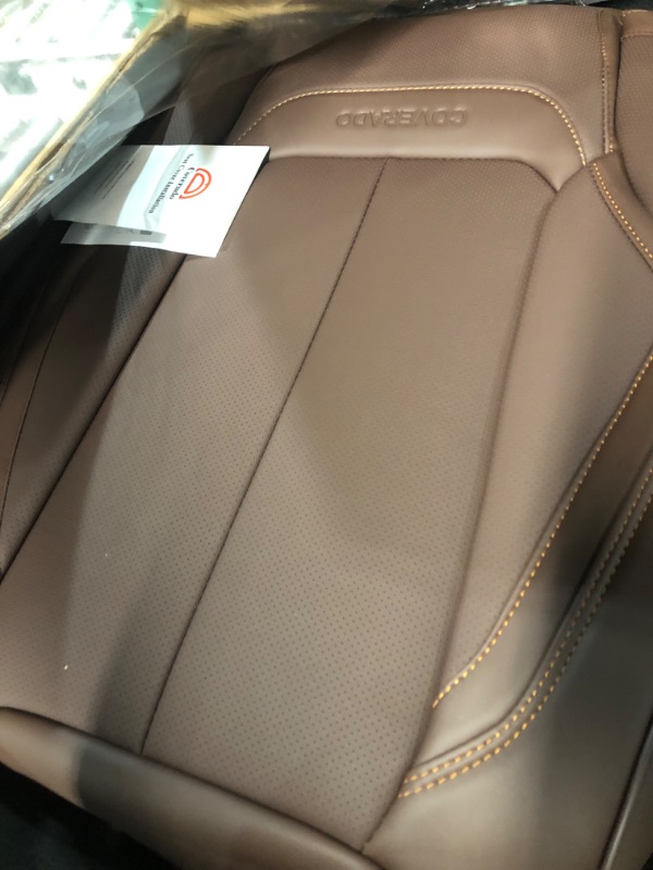 Photo 1 of Coverado Front Seat Covers 2 Pieces, Brown Brown FrontPair