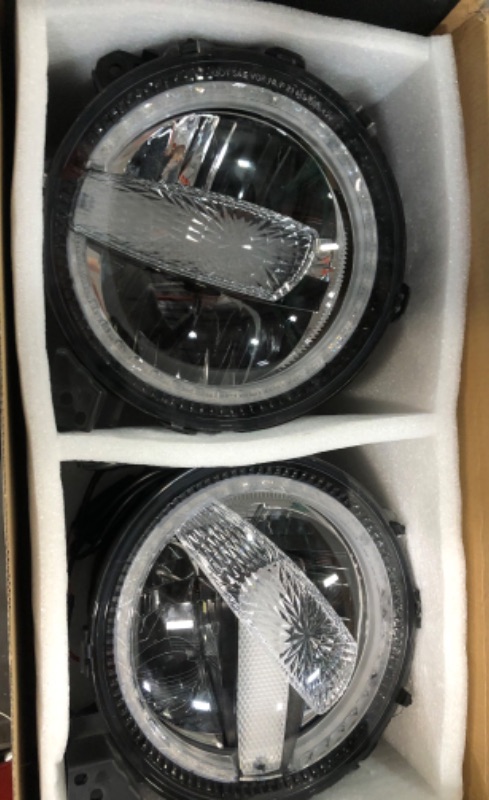 Photo 2 of BICYACO 9 Inch LED Headlights with DRL  High Low Beam Adjustable