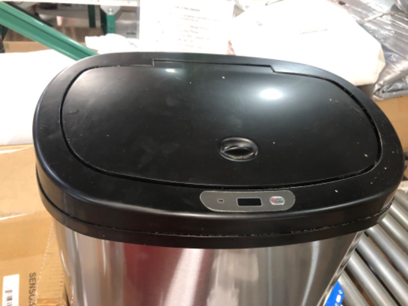 Photo 2 of  13 Gallon Oval Sensor Touchless Trash Can 