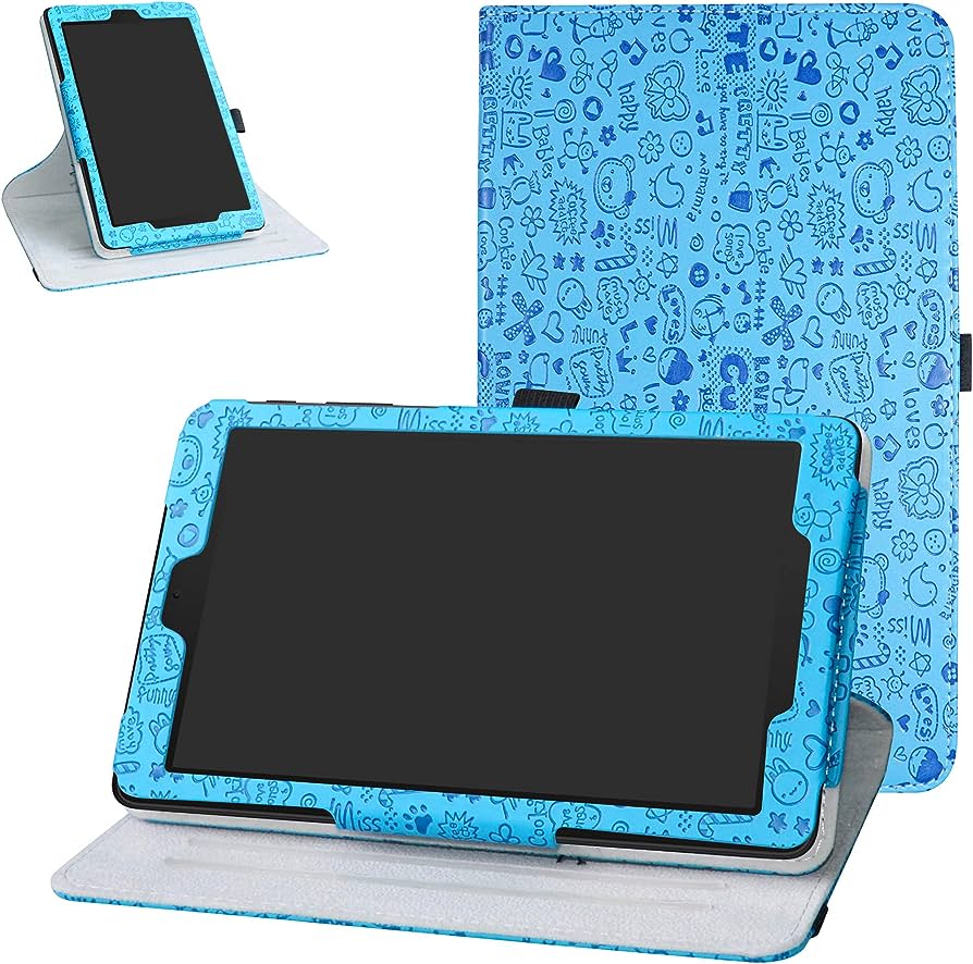 Photo 1 of Bige Case for Alcatel Joy Tab Rotating Case, 360 Degree Rotary Stand blue