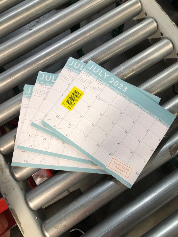 Photo 2 of 4 PK S&O Teal Magnetic Fridge Calendar from July 2023-Dec 2024