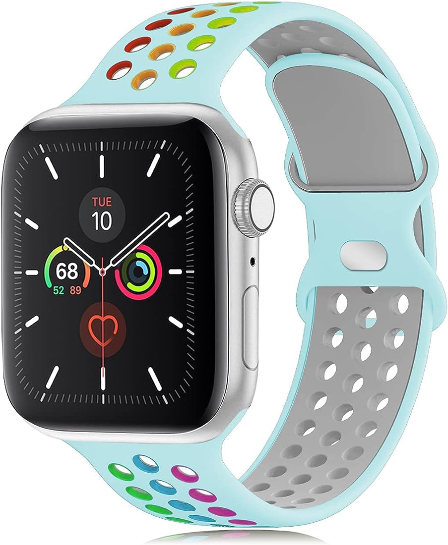 Photo 1 of 2PK Sport Silicone Bands Compatible with Apple Watch Band