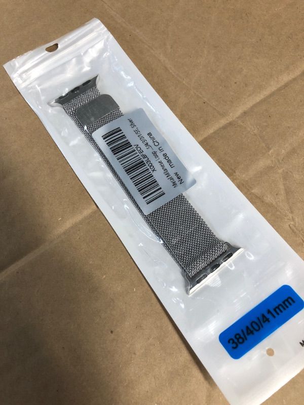 Photo 2 of 2PK Mocodi Apple Watch Band Metal Milanese Loop SILVER