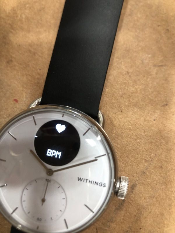 Photo 4 of *SEE NOTES** Withings Scanwatch - Smart Watch Hybrid 38mm White