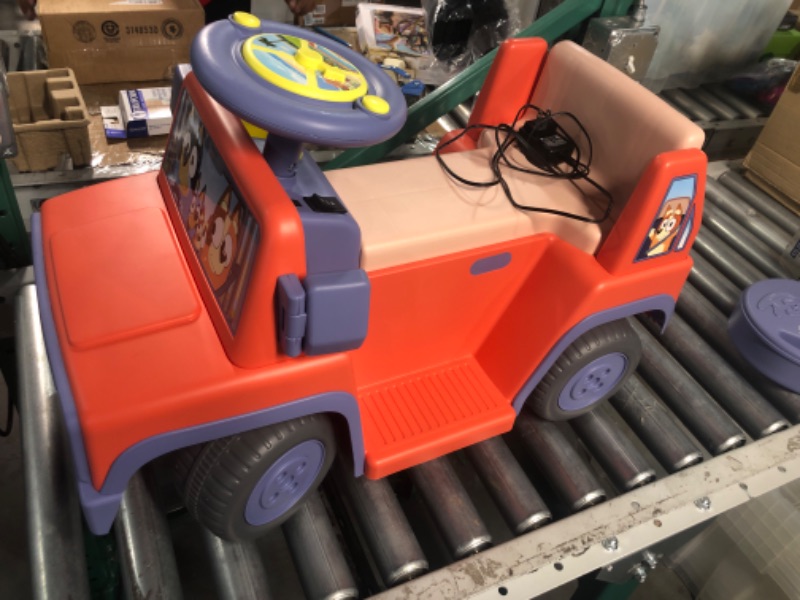 Photo 2 of Bluey 6V Ride On Car for Toddlers - Interactive Electric Car for Kids with Sound Effects & Music, Riding Toy for Boys & Girls, Includes 6V Rechargeable Battery & Charger