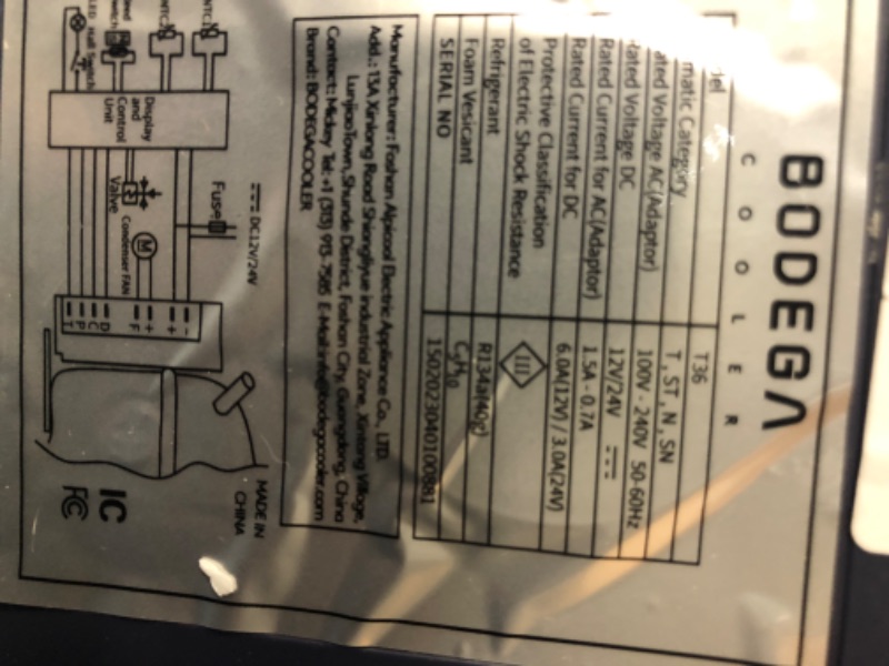 Photo 6 of ?Upgraded?BODEGA 12 Volt Car Refrigerator, Portable Freezer, Car Fridge Dual Zone WIFI APP Control, 38 Quart?36L?-4?-68? RV Compressor Car Cooler 12/24V DC and 100-240V AC for Outdoor, Travel, Camping 38 Quart blue Unable to test