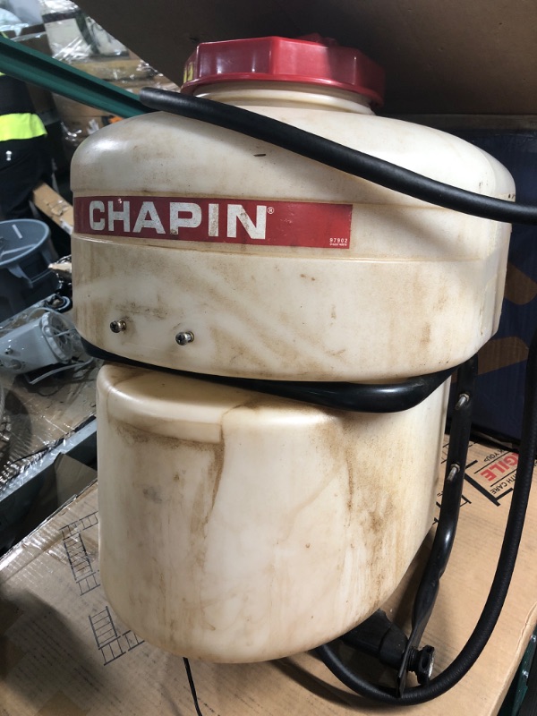 Photo 2 of Chapin International 97902 12 Gallon Battery Operated Push Sprayer WHITE