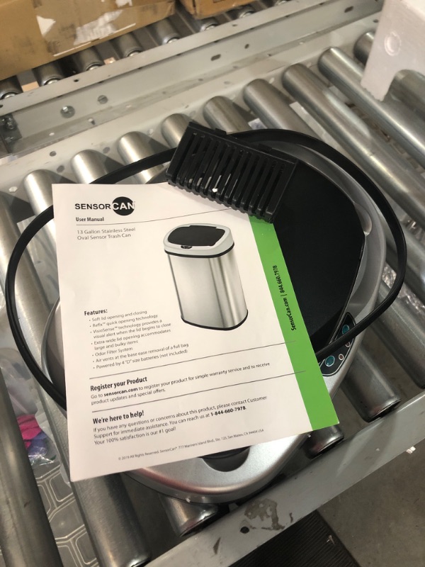 Photo 3 of [READ NOTES]
iTouchless 13 Gallon Oval Sensor Touchless Trash Can