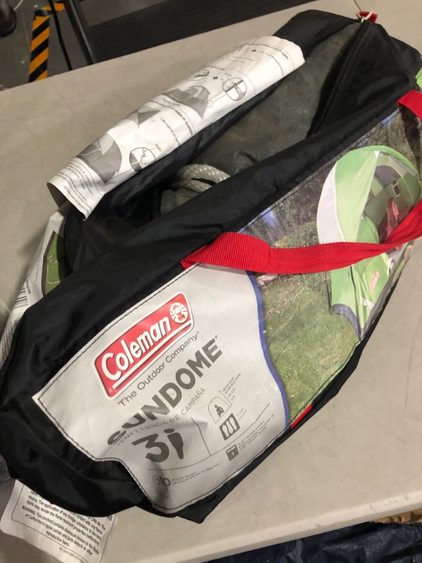 Photo 1 of **USED** Coleman Tents for Camping 3 Person Palm Green
