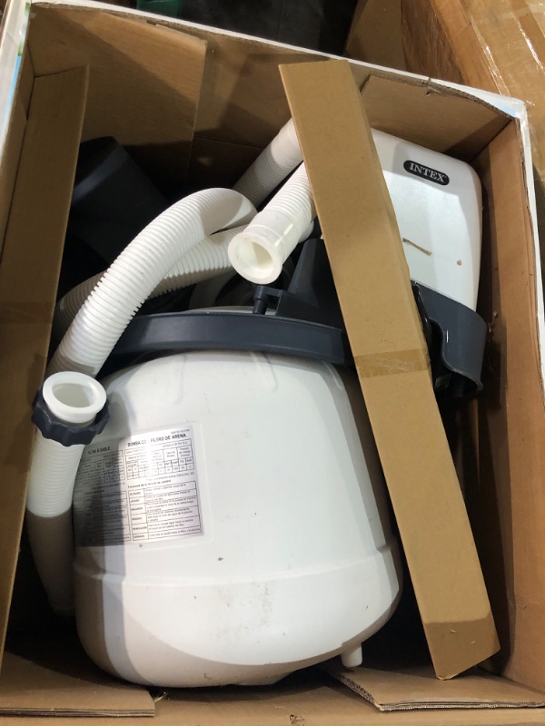 Photo 3 of **PARTS ONLY, MISSING PARTS SEE PHOTOS** INTEX 26647EG SX2800 Krystal Clear Sand Filter Pump for Above Ground Pools, 14in & GAME 4560 40mm to 1 1/2 Inch Conversion Kit (For Intex & Bestway Pools) 14in Sand Filter Pump + Conversion Kit