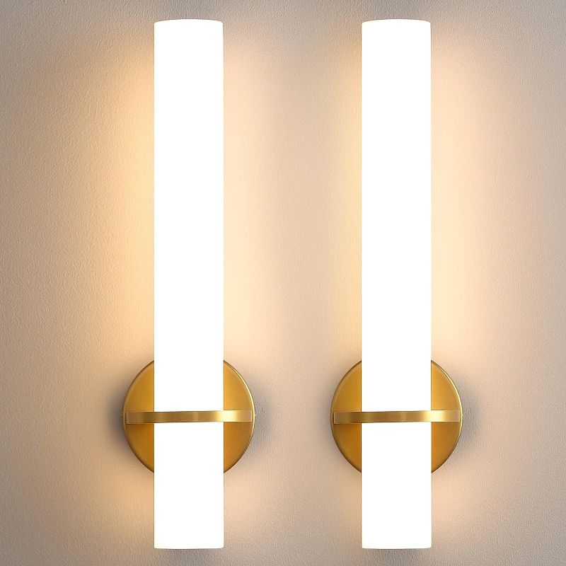 Photo 1 of * used item *
AIJIASI Gold Wall Sconces Set of Two - Modern Sconces Wall Lighting 18W 3000K Led Wall Lights Acrylic Lampshade Hardwired Wall Light Fixtures