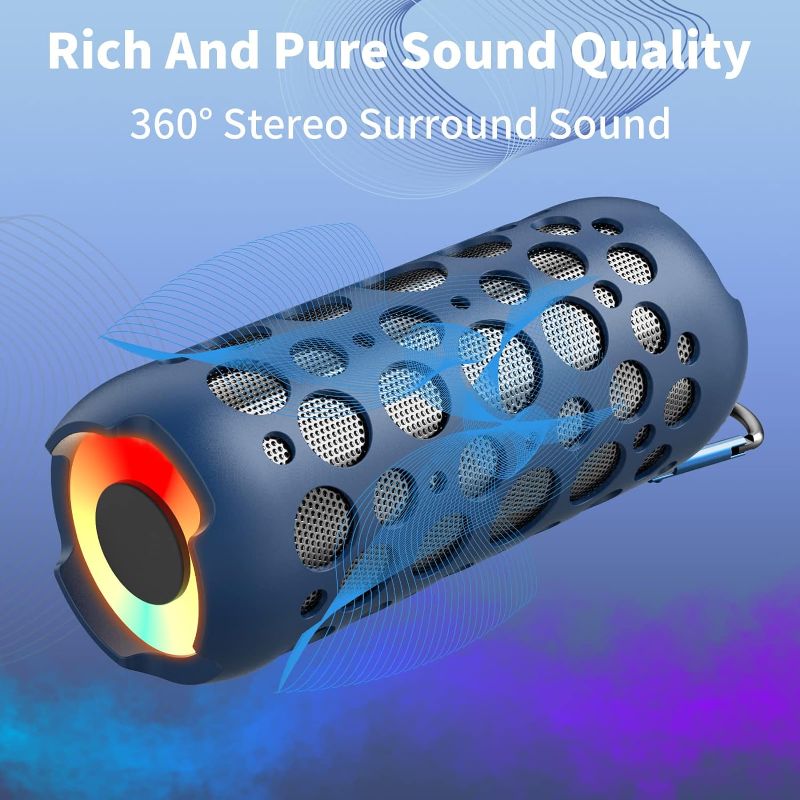 Photo 1 of Bluetooth Speakers, Kingstar Portable Bluetooth Speaker Wireless Headphone Mini 360 Surround Stereo Sound with Built-in Mic 12 Hrs Long Battery Life for Outdoor Camping Beach Sports Party