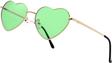 Photo 1 of Dllween Polarized Heart Sunglasses for Women, UV400 Protection Green Lens