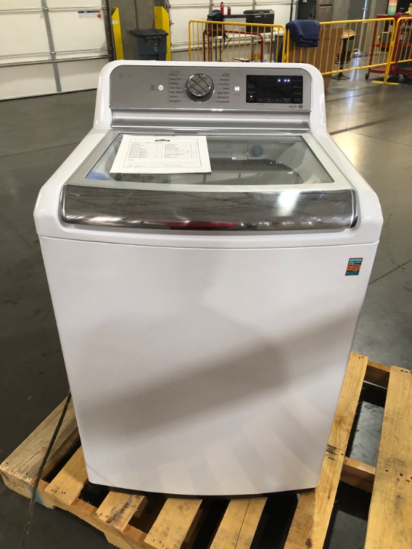 Photo 2 of 5.5 cu.ft. Mega Capacity Smart wi-fi Enabled Top Load Washer with TurboWash3D™ Technology and Allergiene™ Cycle MODEL #: WT7900HWA SERIAL #: 304TNLE2Q712