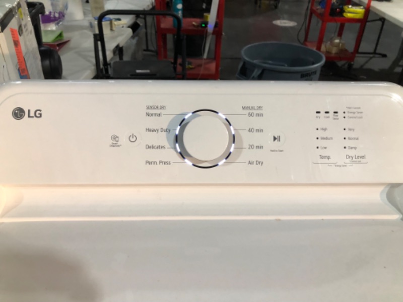 Photo 3 of ***SCUFFED AND DIRTY - SEE PICTURES***
LG 27 Inch Gas Dryer with 7.3 cu. ft. Capacity, 5 Dry Cycles, 3 Temperature Settings, White