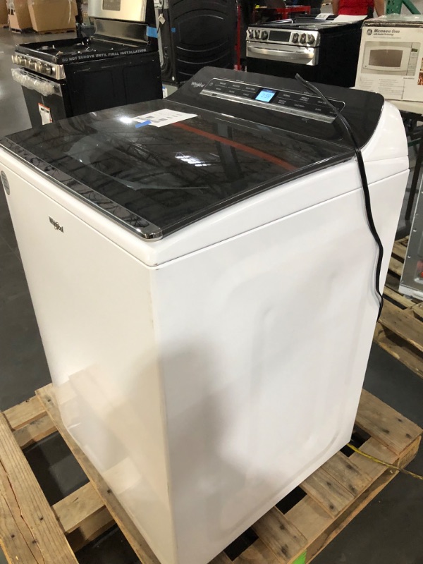 Photo 4 of hirlpool Smart Capable w/Load and Go 5.3-cu ft High Efficiency Impeller and Agitator Smart Top-Load Washer (White) ENERGY STAR