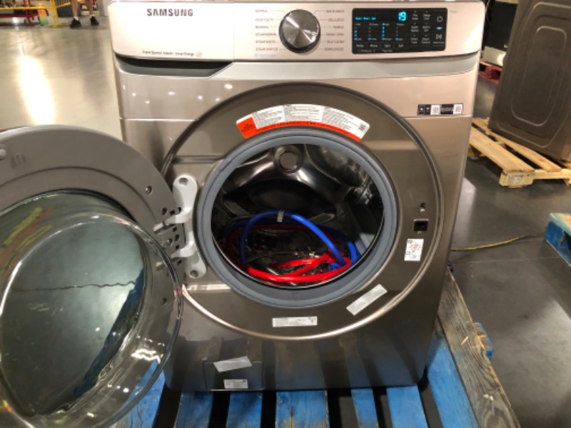 Photo 1 of Samsung 4.5-cu ft High Efficiency Stackable Steam Cycle Smart Front-Load Washer (Champagne) ENERGY STAR