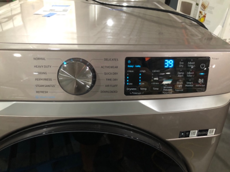 Photo 1 of 7.5 cu. ft. Smart Gas Dryer with Steam Sanitize+ in Champagne