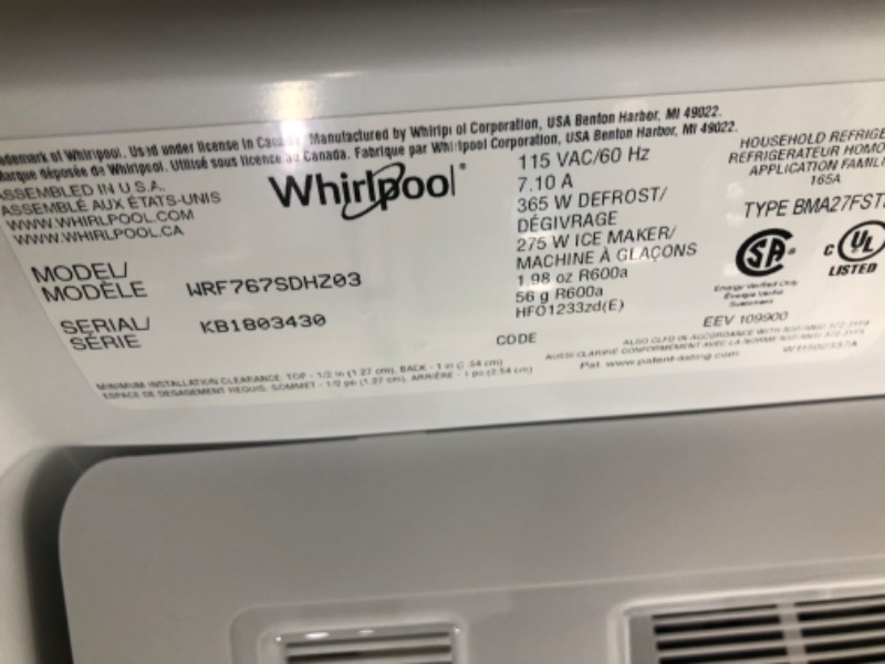 Photo 3 of Whirlpool 26.8-cu ft French Door Refrigerator with Dual Ice Maker (Fingerprint Resistant Stainless Steel) ENERGY STAR