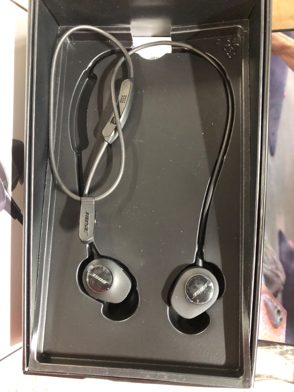 Photo 2 of Bose SoundSport, Wireless Earbuds, (Sweatproof Bluetooth Headphones for Running and Sports), Black Black Earphones only