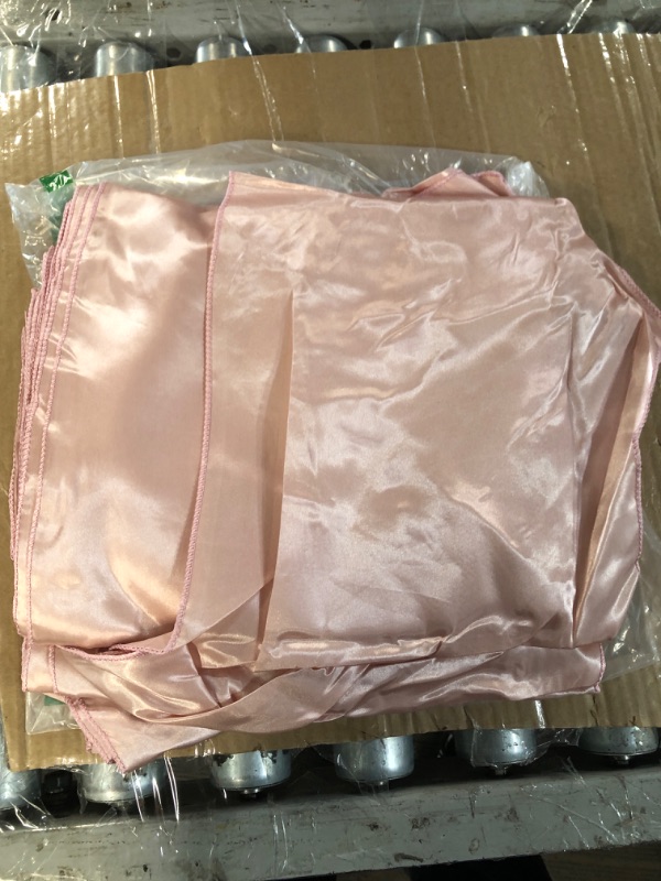 Photo 3 of (USED)15 Pack Rose Gold Satin Table Runners for Wedding 12 x 108 Inch Long 