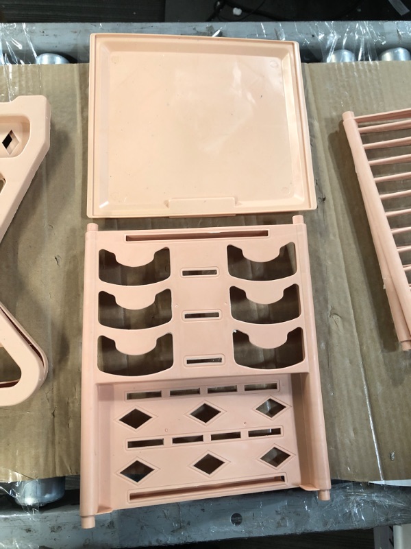 Photo 1 of (USED)UPKOCH Sink Dish Drying Rack, Home 2 (Pink)