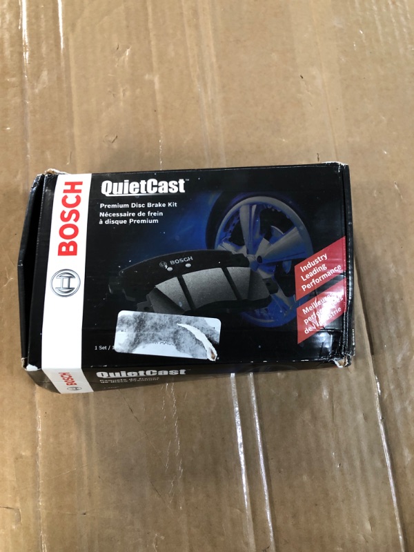 Photo 2 of (SLIGHTLY USED)BOSCH BC1044 QuietCast Premium Ceramic Disc Brake Pad Set - Compatible With Select Ford C-Max, Escape, EcoSport, Focus; Mazda 3, 3 Sport, 5; Volvo C30, C70, S40, V50; FRONT