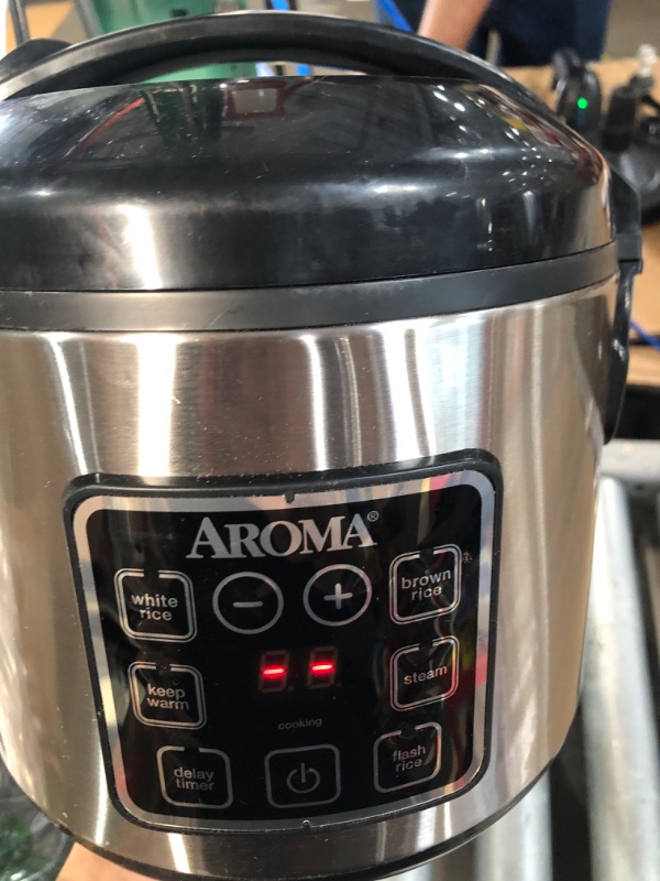 Photo 4 of * missing the cooking bowl * 
(USED/TESTED)Aroma Housewares ARC-914SBD Digital Cool-Touch Rice Grain Cooker and Food Steamer, Stainless