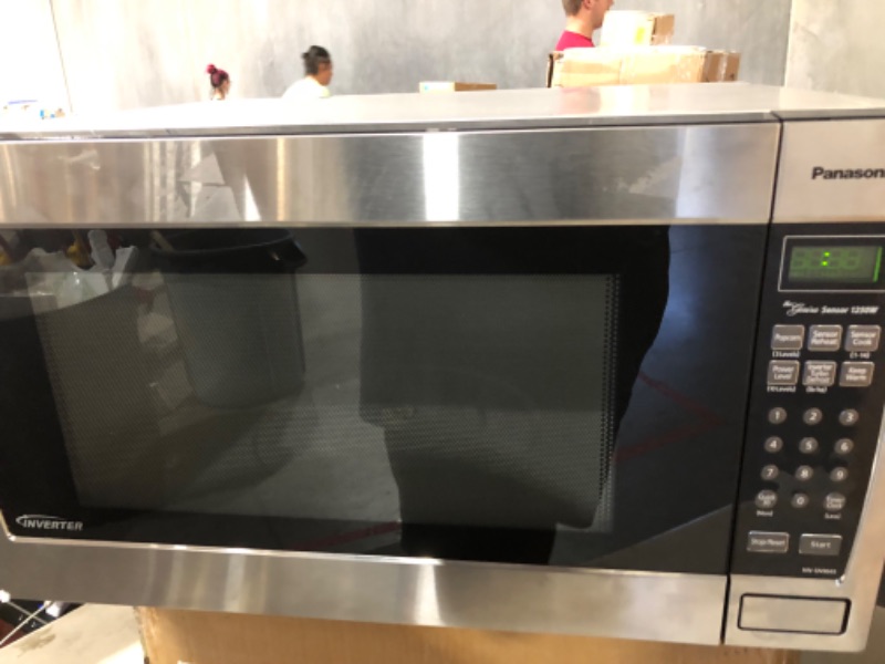 Photo 2 of **SCRATCHED, DENTED, NON-FUNCTIONAL, PARTS ONLY** Panasonic Microwave Oven NN-SN966S Stainless Steel Countertop/Built-In with Inverter Technology and Genius Sensor, 2.2 Cubic Foot, 1250W Inverter Keypad