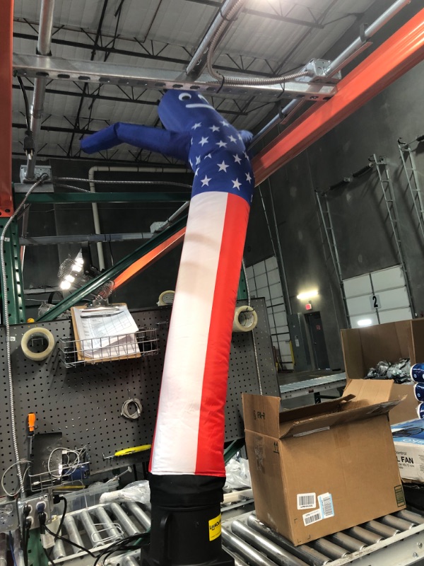 Photo 2 of LookOurWay Air Dancers Inflatable Tube Man Set, 6-Feet Wacky Waving Inflatable Tube Guy with 9-Inch Diameter Blower American Flag