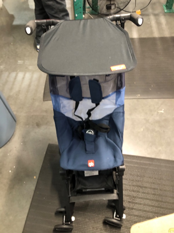 Photo 2 of * SEE NOTES * gb Pockit Air All Terrain Ultra Compact Lightweight Travel Stroller with Breathable Fabric in Night Blue , 28x17.5x39.8 Inch (Pack of 1) Night Blue Pockit Air