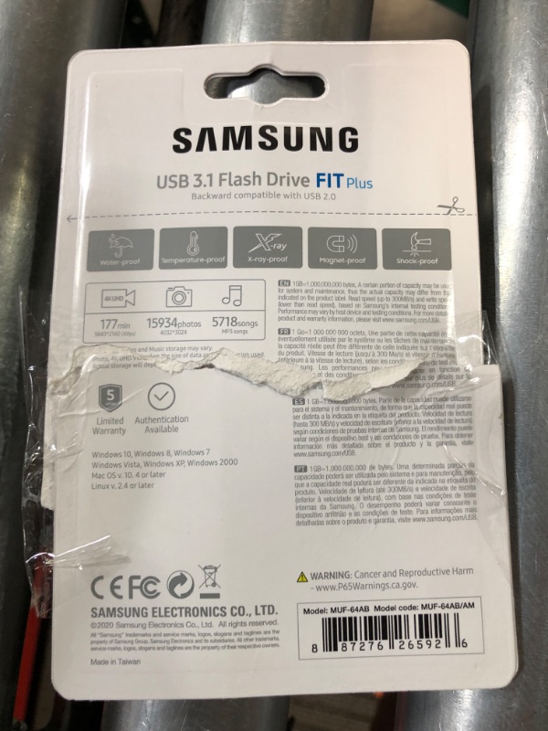 Photo 4 of Samsung 64GB FIT Plus USB 3.1 Gen 1 Type-A Flash Drive