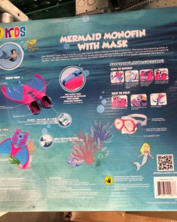 Photo 4 of Body Glove Kids' Mermaid Monofin with Mask Pink/Blue