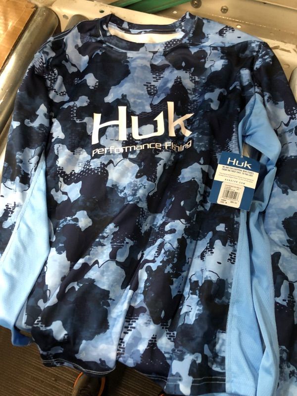 Photo 2 of *STOCK PHOTO AS REF* HUK Men's Icon X Camo Long Sleeve Performance Fishing Shirt SIZE SMALL 