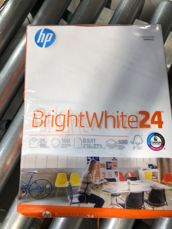 Photo 2 of *SEE NOTES* HP Printer Paper | 8.5 x 11 Paper | BrightWhite 24 lb |1 Ream - 500 Sheets| 100 Bright | Made in USA - FSC Certified | 203000R 1 Ream | 500 Sheets Letter (8.5 x 11)