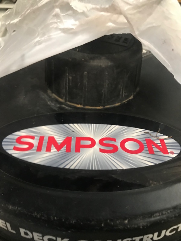 Photo 3 of (DIRTY) - Simpson Cleaning 80165 Universal Scrubber, Rated 15" Steel Pressure Washer Surface Cleaner for Cold Water Machines, 1/4" Quick Connection, Recommended Min 3000 Max of 3700 PSI, Black