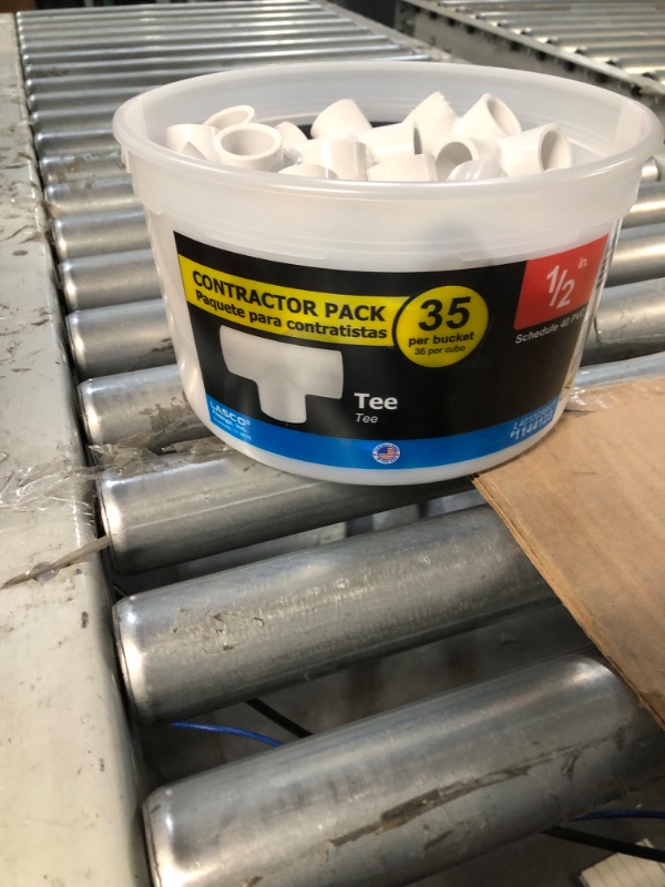 Photo 1 of *Lasco 1/2- in, Schedule 40, PVC Tee (Pack of 35)