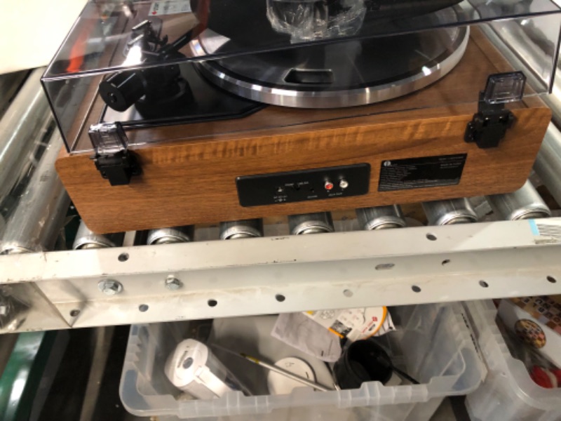 Photo 4 of 1 by ONE High Fidelity Belt Drive Turntable with Built-in Speakers, Vinyl Record Player with Magnetic Cartridge, Bluetooth Playback and Aux-in Functionality, Auto Off