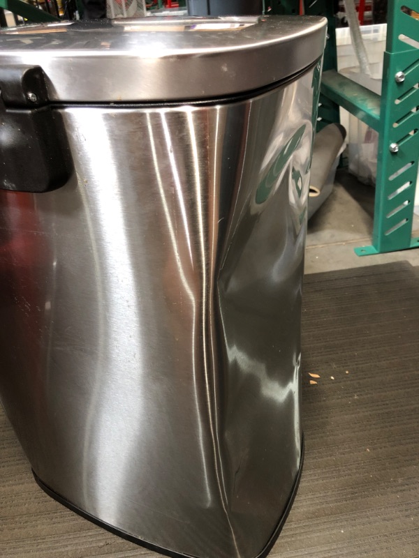 Photo 5 of *MINOR DAMAGE SEE PHOTOS ** QUALIAZERO 50L/13Gal Heavy Duty Hands-Free Stainless Steel Commercial/Kitchen Step Trash Can, Fingerprint-Resistant Soft Close Lid Trashcan, 50L / 13 GAL